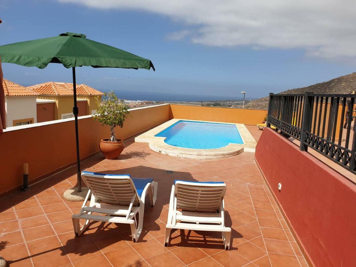 Villa Roque Del Conde With Private Pool, Terrace With Fantastic Sea Views, Wifi, Garden, Garage Adeje Exterior photo