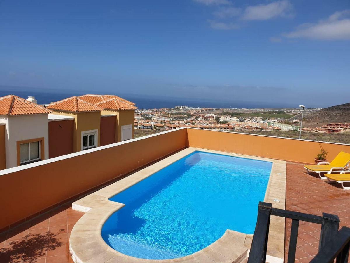 Villa Roque Del Conde With Private Pool, Terrace With Fantastic Sea Views, Wifi, Garden, Garage Adeje Exterior photo