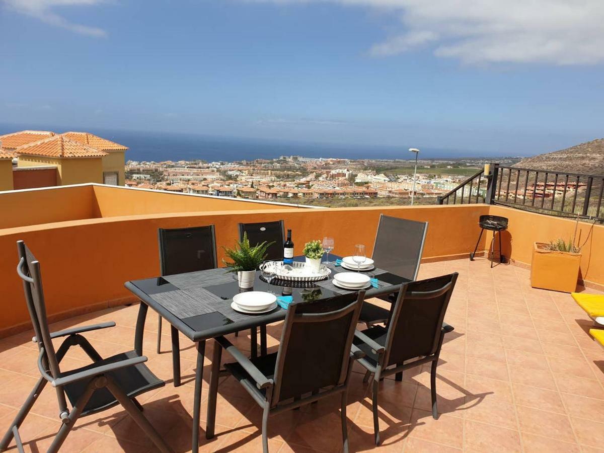 Villa Roque Del Conde With Private Pool, Terrace With Fantastic Sea Views, Wifi, Garden, Garage Adeje Exterior photo