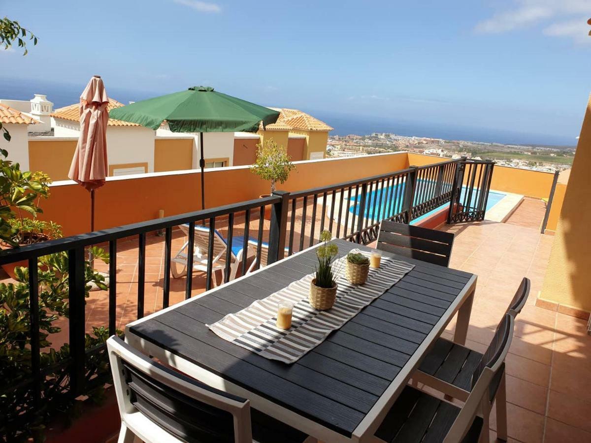 Villa Roque Del Conde With Private Pool, Terrace With Fantastic Sea Views, Wifi, Garden, Garage Adeje Exterior photo